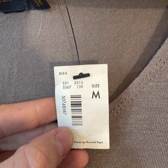 NWT Outback Red, Beige/Nude Short Sleeve Waterfall Sleeve Top - Picture 6 of 12